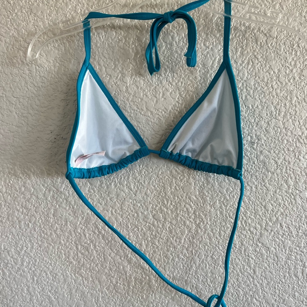 Victoria’s Secret Teal Triangle String Bikini - image 4